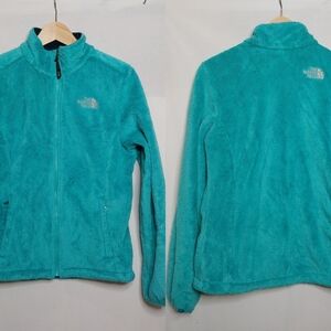 The North Face Osito Full Zip High Pile Fleece‎ Jacket Green Aqua Teal Small S